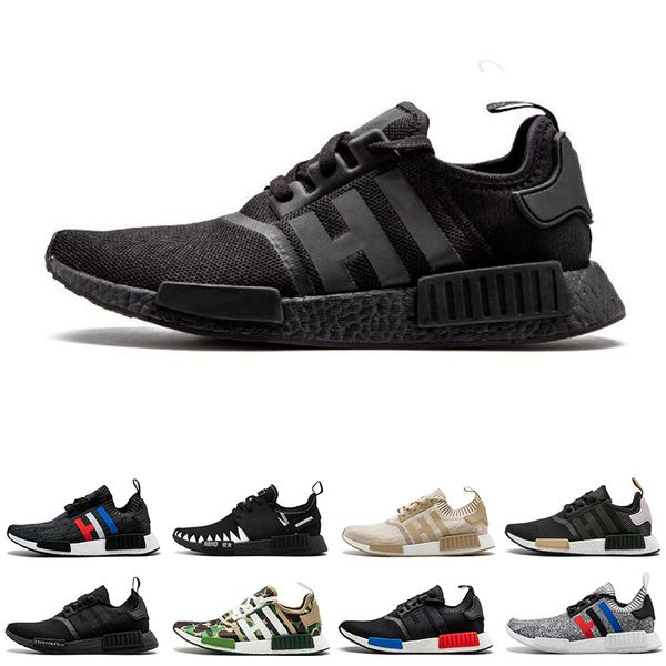 

real 2019 r1 mens running shoes triple black white beige white blue nbhd og men women runner sports sneakers 36-45