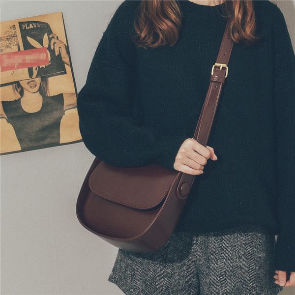 

popular bag female 2020 new wave korean version of the wild wide shoulder strap messenger bag retro mori shoulder