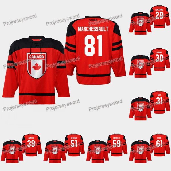 

Canada Jonathan Marchessault 2019 IIHF World Championship Jersey Matt Murray Tyler Bertuzzi Mark Stone Anthony Cirelli Thomas Chabot Jersey