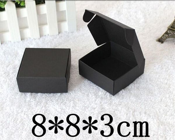 

200pcs retail black gift package boxes craft gift box handmade soap packaging kraft paper boxes ing