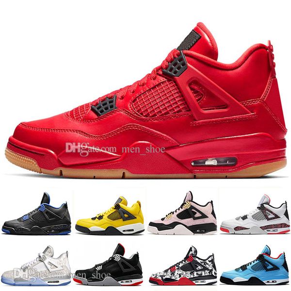 

with box new bred 4 4s what the cactus jack laser wings mens basketball shoes eminem pale citron men sports designer sneakers