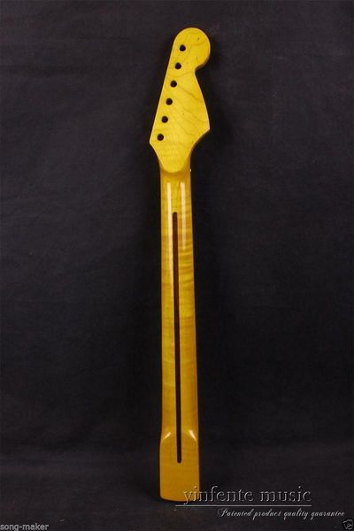 

electric guitar neck flame maple fretboard 22 fret 25.5 inch yinfente left hand