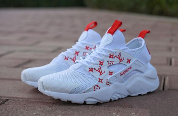 Acheter 2019 Air Brand Huarache Run 4.0 Stripe Noir Blanc 270 LV Chaussures De Course Nouveau Hommes Femmes Designer Sport Sneakers Taille 36 45 De
