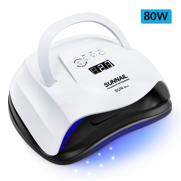 

uv lamp nail dryer led nail lamp 80w for all gels polish sun light infrared sensing timer smart lcd display manicure