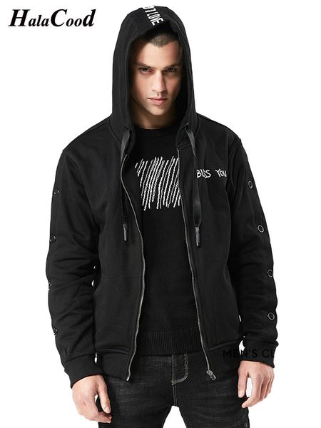 

quality brand 2018 hoodie pullover oblique zipper hoodies mens fashion tracksuit male sweatshirt hoody tracksuits letter coat, Black