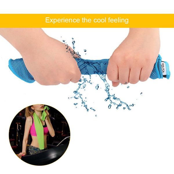 

ice cold instant cooling towel running jogging gym chilly pad sports yoga &t8, White;black