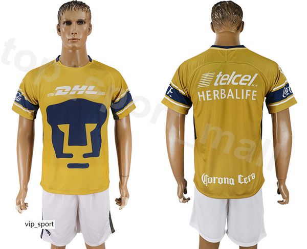 

2018 2019 FC UNAM Soccer Jersey Set Universidad Nacional BARRERA GONZALEZ DIAZ QUINTANA Mexican League Football Club Shirt Kit With Short
