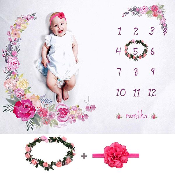 

cartoon print soft newborn pgraphy background blanket new born baby week month year anniversary p backdrop