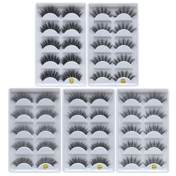 

5 pairs Mink Eyelashes 3D False lashes Thick Crisscross Makeup Eyelash Extension Natural Volume Soft Fake Eye Lashes