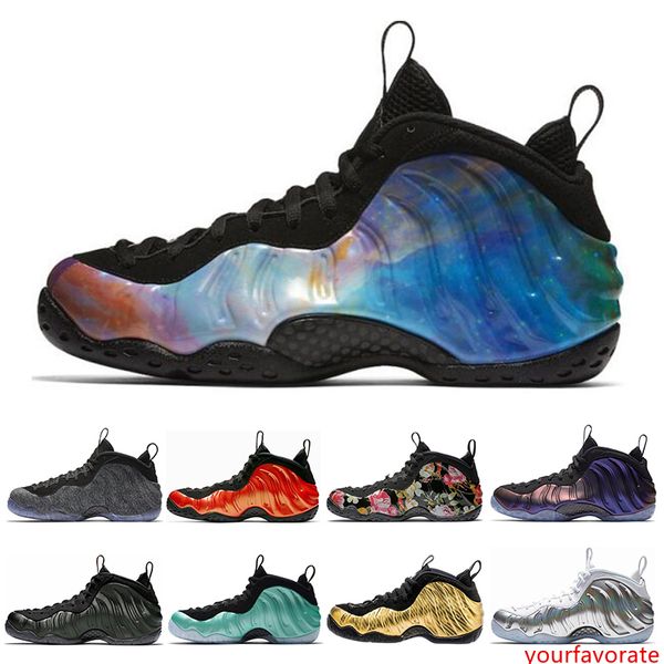 

penny hardaway men basketball shoes abalone floral black metallic gold alternate galaxy habanero red fleece sports sneakers size 7-13