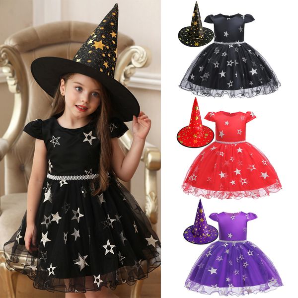 

Девочки Хэллоуин Косплей Платья 3 Дизайн Хлопка Мультфильм Звезда Печатных Круже