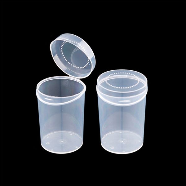 

1pc round plastic transparent empty makeup sponge puff holder stand storage box cosmetic egg puff case