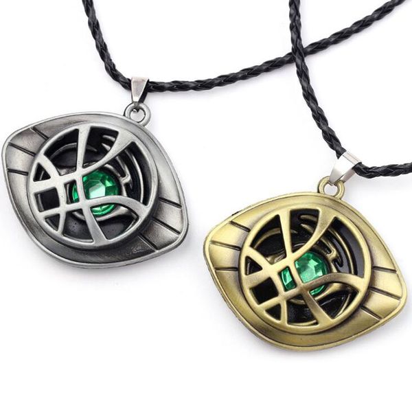 

10pcs/lot men's fashion jewelry pendant necklace dr. doctor strange eye of agamotto chains necklaces the for men acc, Silver