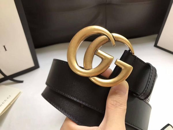 

2020 men designers genuine leather belt gold silver letter buckle waistband belts belt, Black;brown