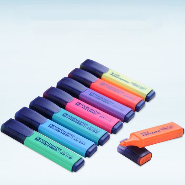 

8 colors kawaii highlighters marker pens mildliner fluorescent pen for painting office stationery school supplies, Black;red