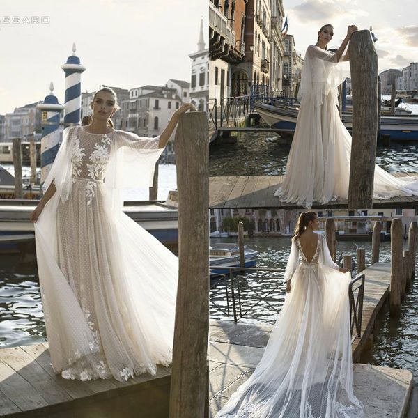 Discount Pinella Passaro Vintage Wedding Dresses 2019 Illusion