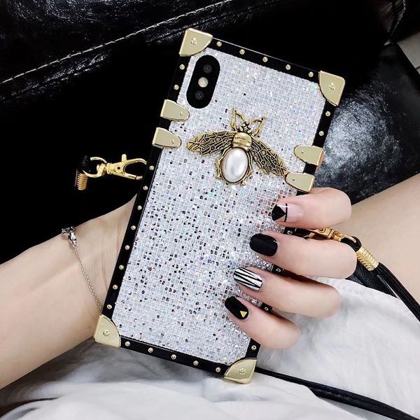 

One Piece роскошный чехол для телефона для iphone xs max bling bee мода новый дизайнер пайетка з