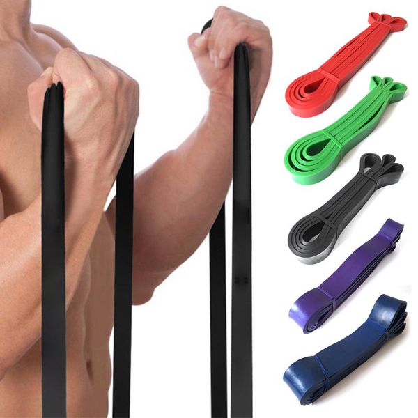 

208cm resistance loop band natural latex yoga strength training stretch band home gym fitness exercise workout elastic