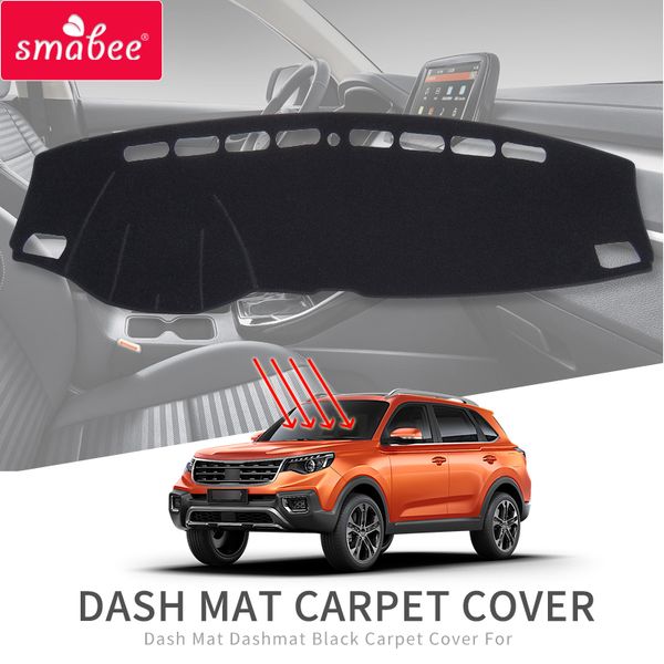 

smabee dash mat for kia sportage ql 2016 ~ 2019 4th gen 4 kx5 2017 2018 dashmat black sun shade pad carpet board cover carpet