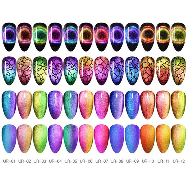 

9d cat eye uv gel nail polish soak off shiny magnetic gel varnish manicure supplies 12 colors nshopping, Red;pink
