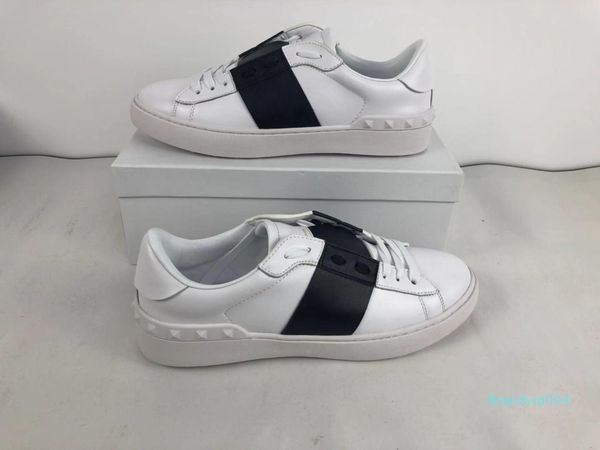 

luxury designer shoes fashion brand lace up casual shoes mens women shoes flat with designer sneakers size 35-46 ca, Black