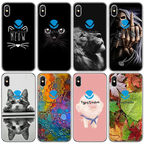 

tongtrade] soft silicone tpu case for apple iphone 11 pro max xs 8sp 7sp 6sp samsung note 10 9 8 pro s10 s9 s8 plus kitten cat artsy case