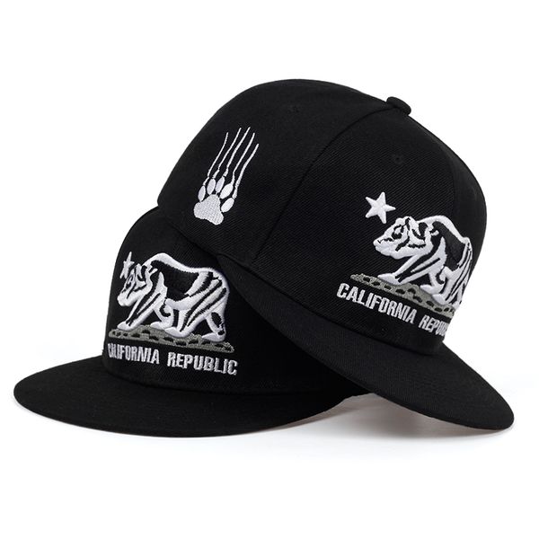 

new california republic embroidered baseball cap fashion flat snapback caps outdoor shade hip hop hats men women universal hat, Blue;gray
