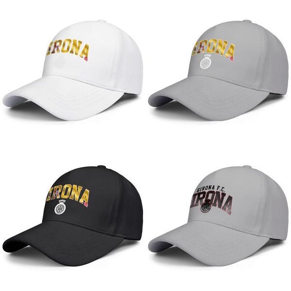 

girona futbol club s.a.d.gironistes gray lining label mens and womens adjustable trucker cap fitted golfcool fashion baseball unique gay, Blue;gray