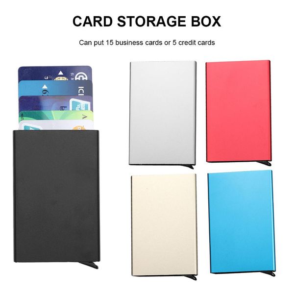 

universal car parking card storage box anti magnetic holder aluminum card box