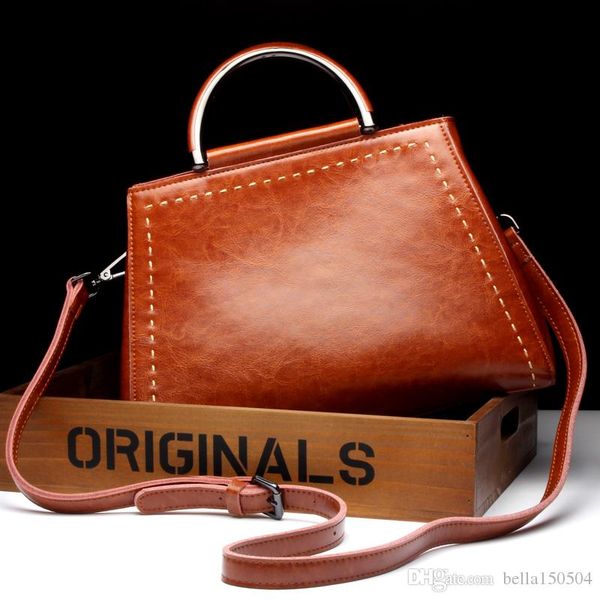 

good quality designer women handbag genuine leather bags handbags ladies portable shoulder bag office ladies hobos bag retro totes bags