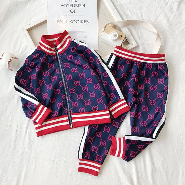 

kids clothing sets 2019 new letteprint tracksuits fashion letter jackets + joggers casual sports style sweatshirt boys girls, White