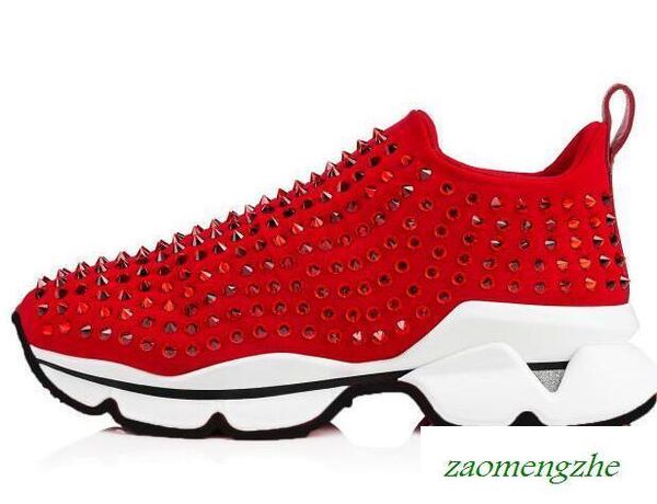 

designer shoes nail socks nail sports shoes red bottom men's and women's nail training shoes donna size35-46with boxs, Black