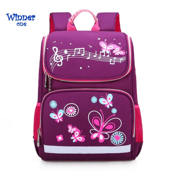 

winner one new children school bags girls butterfly school backpack kids satchel boy car knapsack girl backpack for
