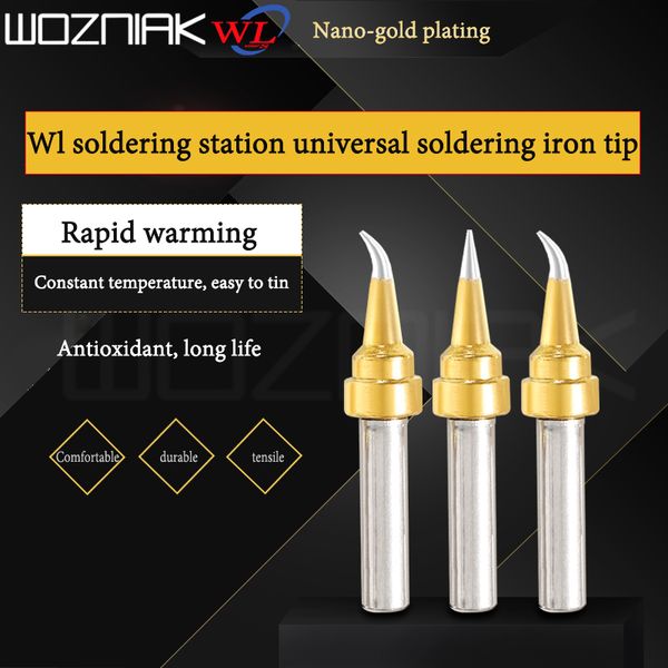 

universal soldering station nano gold-plated soldering iron tip for 936 iron