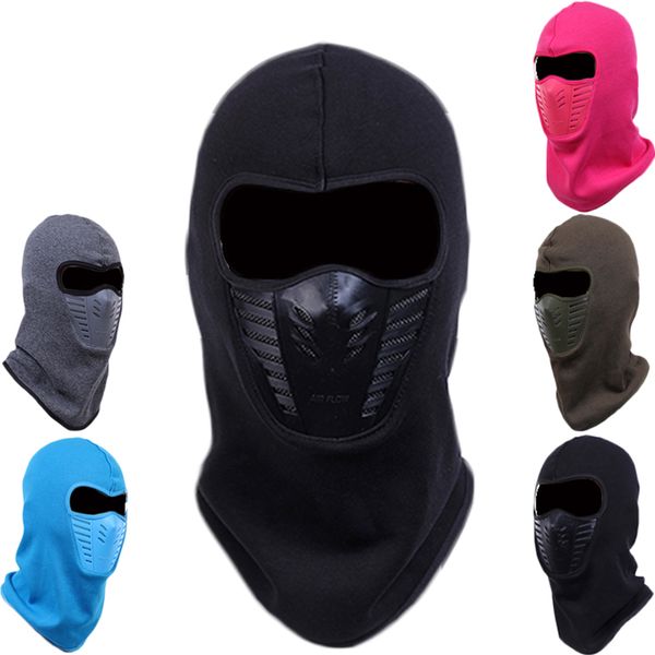 

winter warm full face cover thermal fleece lined windproof anti dust ski mask balaclava hood rubber breathable vent