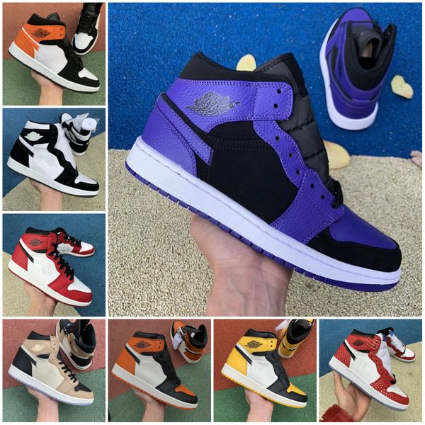 

2020 new 1 high og bred toe banned game royal basketball shoes men 1s 3 shattered backboard shadow chicago sneakers, Black
