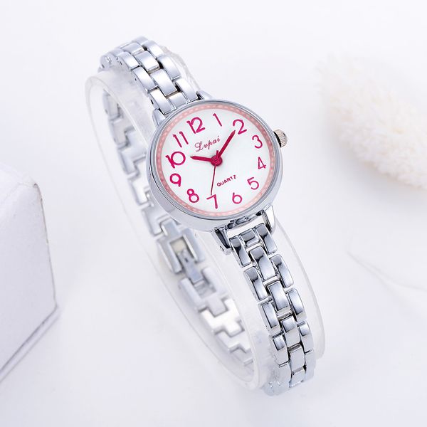 

lvpai браслет из нержавеющей стали часы из розового золота кварцевые часы женские часы женские платья кристалл наручные часы relogio, Slivery;brown