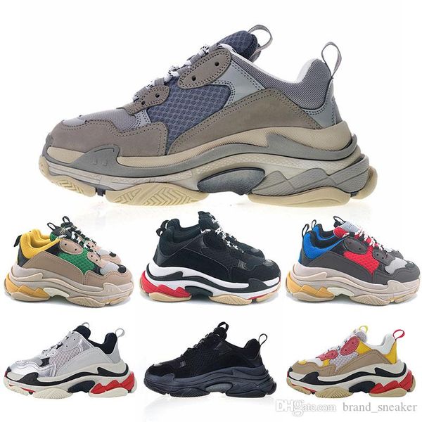 

women multi luxury triple s sneakers combination soles fashion mens running shoes gray white pink black classic sports casual designer shoes