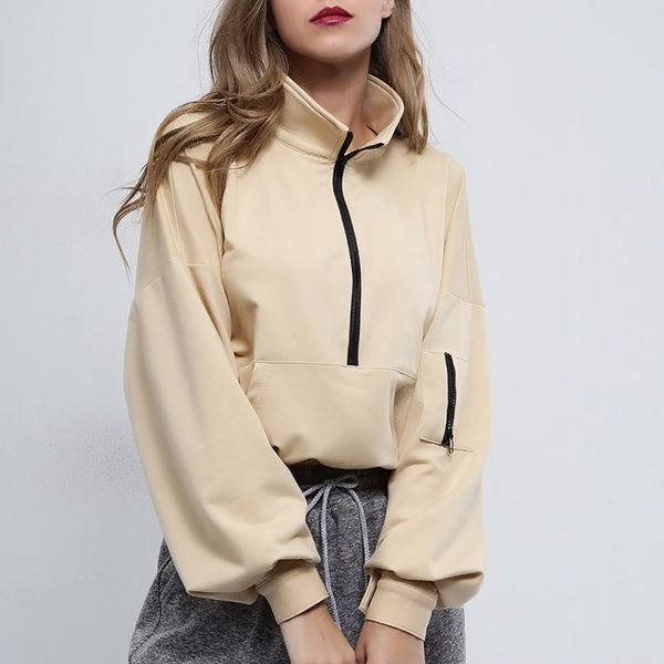 Großhandel Winter Cropped Sweatshirt Frauen Dickes Fleece Snipes|Damen Cropped Fleece Hoody schwarz | 08719859723658