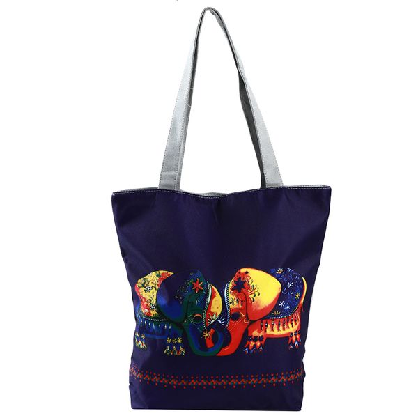 

женщины сумки elephant printed tote отдыха сумки многоразового хозяйственная сумка случайные сумки femme cartera mujer