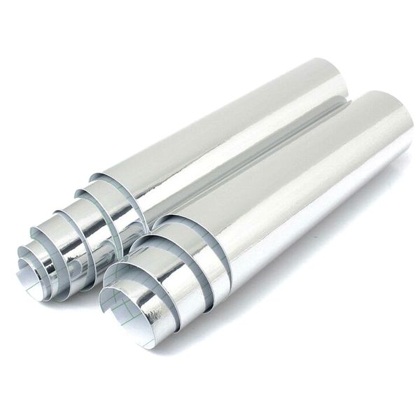 

mirror vinyl wrap car sticker silver chrome film bubble decal sheet f-best