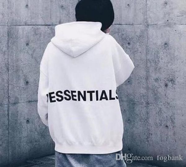 

autumn oversized sweatshirt pullover hooded casual street skateboard sport hoodies men women outwear hoodies fog essentials sweater, Black