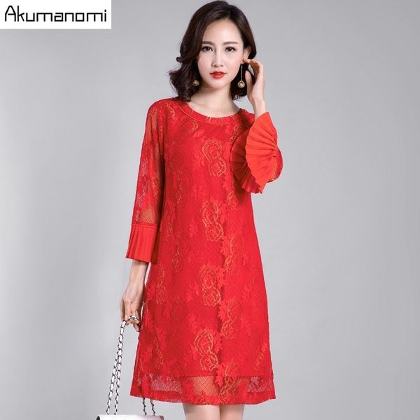 

akumanomi 5xl plus size dress fashion women elegant sweet hallow out lace dress party princess slim spring dresses vestidos, Black;gray