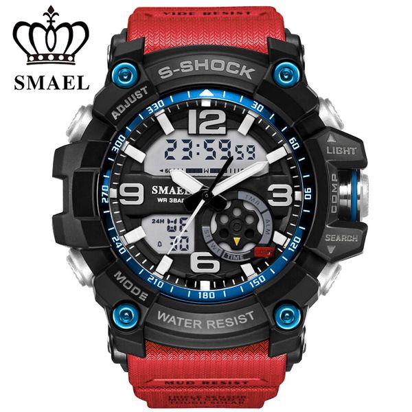 

2019 relogio masculino mens watches sport army outdoor 50m waterproof digital watch casual new men wristwatches, Slivery;brown