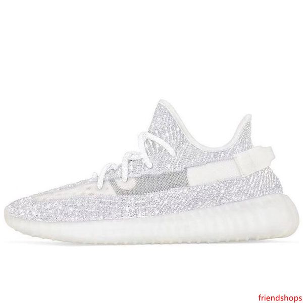 

factory version static 3m reflective shining in the dark women mens trainer materials in details with running shoes