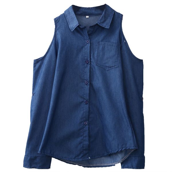 

women summer loose blouse off shoulder strapless fashion lapel denim long sleeves female shirt drop shipping, White
