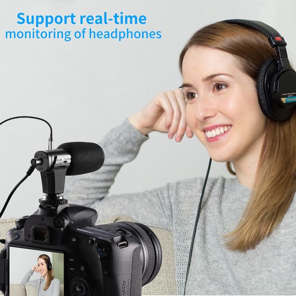 

super 3.5mm stereo microphone mic-07 vlog pgraphy interview digital hd video recording microphone for smartphone and camera