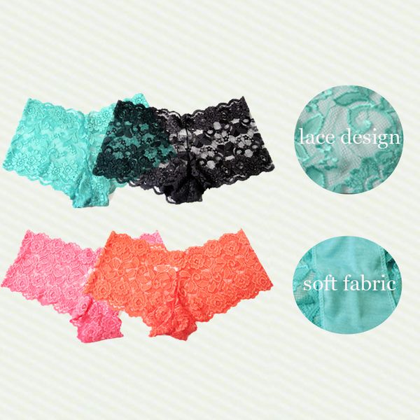 

women's panties miaoersidai 10pcs woman's panty lace random styles plus size brief women mid-rise underwear xs-s--l-xl-2xl-3xl, Black;pink