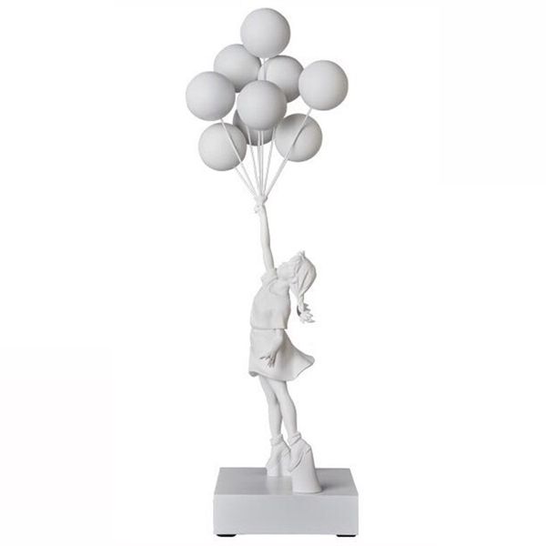 

luxurious balloongirl statues banksy flying balloons girl modern art sculpture resin craft home decoration christmas gift figurines