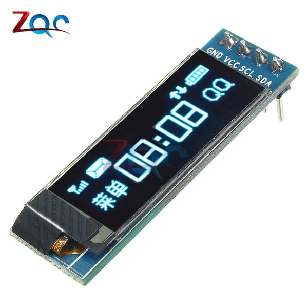 

0.91 inch 128x32 iic i2c serial white oled lcd display diy oled module ssd1306 driver ic dc 3.3v 5v for arduino pic 0.91" 12832
